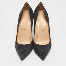 Christian Louboutin Grey Suede Pigalle Pumps Size 36