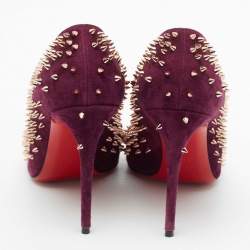 Christian Louboutin Purple Suede Escarpic Pumps Size 37