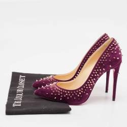 Christian Louboutin Purple Suede Escarpic Pumps Size 37