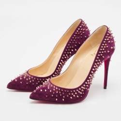 Christian Louboutin Purple Suede Escarpic Pumps Size 37