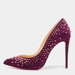 Christian Louboutin Purple Suede Escarpic Pumps Size 37