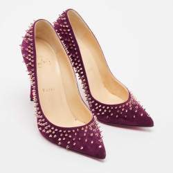 Christian Louboutin Purple Suede Escarpic Pumps Size 37