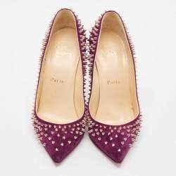 Christian Louboutin Purple Suede Escarpic Pumps Size 37
