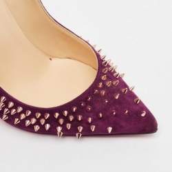 Christian Louboutin Purple Suede Escarpic Pumps Size 37