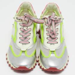 Christian Louboutin Multicolor Leather and Mesh Loubishark Low Top Sneakers Size 40