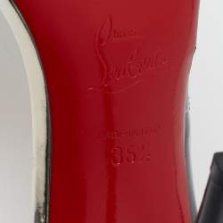 Christian Louboutin Black Patent Leather and PVC Tac Clac Pumps Size 35.5