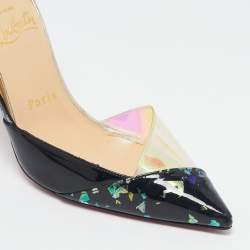 Christian Louboutin Black Patent Leather and PVC Tac Clac Pumps Size 35.5