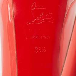 Christian Louboutin Pink Patent Leather Lady Peep Pumps Size 38.5