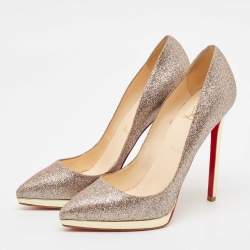 Christian Louboutin Multicolor Glitter Pigalle Plato Pumps Size 37.5