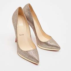 Christian Louboutin Multicolor Glitter Pigalle Plato Pumps Size 37.5