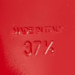 Pre Owned Christian Louboutin Metallic Gold Leather Me Dolly Slide Sandals Size 37.5