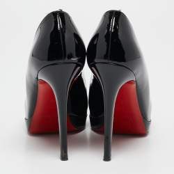 Christian Louboutin Black Patent Leather New Simple Pumps Size 37
