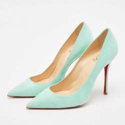 Christian Louboutin Green Suede Pigalle Follies Pumps Size 38