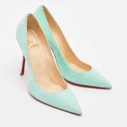 Christian Louboutin Green Suede Pigalle Follies Pumps Size 38