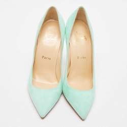 Christian Louboutin Green Suede Pigalle Follies Pumps Size 38
