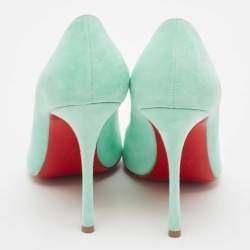 Christian Louboutin Green Suede Pigalle Follies Pumps Size 38