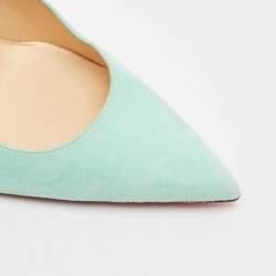 Christian Louboutin Green Suede Pigalle Follies Pumps Size 38