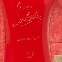 Christian Louboutin Rose Red Suede Ron Ron Pumps Size 37
