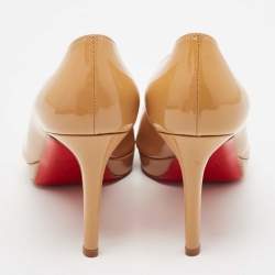 Christian Louboutin Beige Patent Leather New Simple Pumps Size 37.5