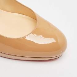 Christian Louboutin Beige Patent Leather New Simple Pumps Size 37.5