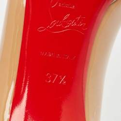 Christian Louboutin Beige Patent Leather New Simple Pumps Size 37.5