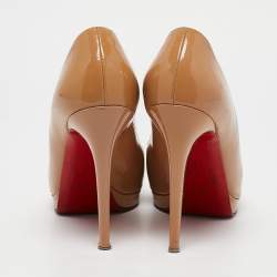 Christian Louboutin Beige Patent Leather New Simple Pumps Size 41