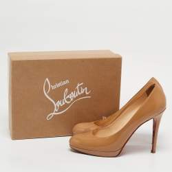 Christian Louboutin Beige Patent Leather New Simple Pumps Size 41