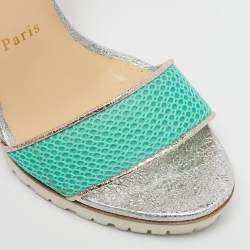 Christian Louboutin Multicolor Mesh and Patent Leather Volumetric Sandals Size 37.5
