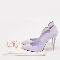 Pre Owned Christian Louboutin Purple Patent Leather Hot Chick Pumps Size 37.5