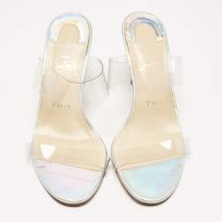 Christian Louboutin Transparent PVC Just Nothing Slide Sandals Size 39