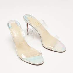 Christian Louboutin Transparent PVC Just Nothing Slide Sandals Size 39