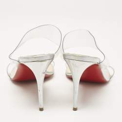 Christian Louboutin Transparent PVC Just Nothing Slide Sandals Size 39
