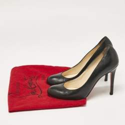Christian Louboutin Black Leather Simple Pumps Size 37