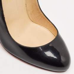 Christian Louboutin Black Patent Leather New Simple Pumps Size 38.5