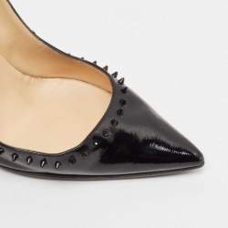 Christian Louboutin Black Patent Leather Anjalina Pumps Size 36.5