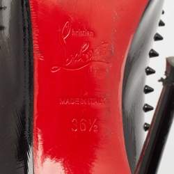 Christian Louboutin Black Patent Leather Anjalina Pumps Size 36.5