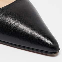 Christian Louboutin Black Leather Clare Slingback Pumps Size 38