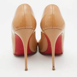 Christian Louboutin Beige Patent Leather So Kate Pumps Size 38.5