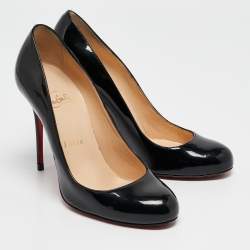 Christian Louboutin Black Patent Leather New Simple Pumps Size 36.5
