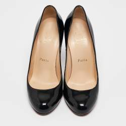 Christian Louboutin Black Patent Leather New Simple Pumps Size 36.5