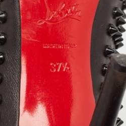 Christian Louboutin Black Leather Pigalle Spikes Pumps Size 37.5