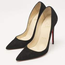Christian Louboutin Black Suede So Kate Pumps Size 35.5