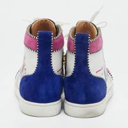 Christian Louboutin Multicolor Leather and Suede Love Rantus Orlato Sneakers Size 39.5