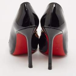 Christian Louboutin Black Patent Leather So Kate Pumps Size 35