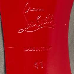 مملوكة مسبقًا Christian Louboutin Black/Grey Patent Leather Brogue Detail Pumps Size 41