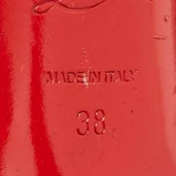 Pre Owned Christian Louboutin Black Mesh and Patent Leather Moira Pumps Size 38