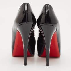 Christian Louboutin Black Patent Leather Very Prive Pumps Size 40