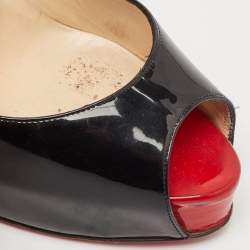 Christian Louboutin Black Patent Leather Very Prive Pumps Size 40