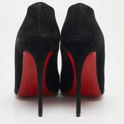 Pre Owned Christian Louboutin Black Suede So Kate Pumps Size 41.5