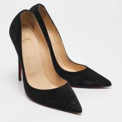 Pre Owned Christian Louboutin Black Suede So Kate Pumps Size 41.5